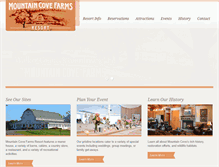 Tablet Screenshot of mountaincoveresort.com